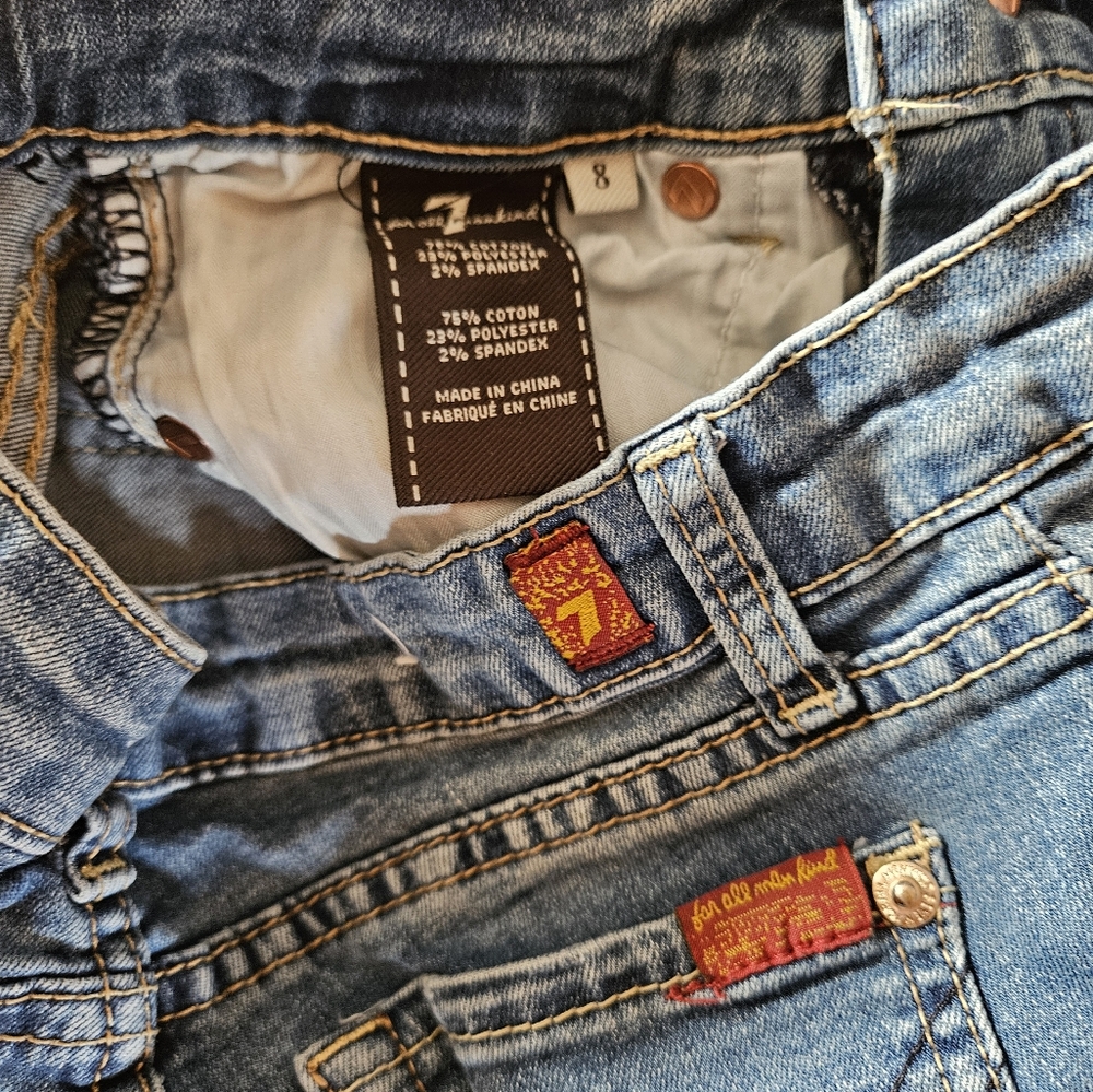 7 For All Mankind Girls Skinny Jeans - Picture 3 of 6